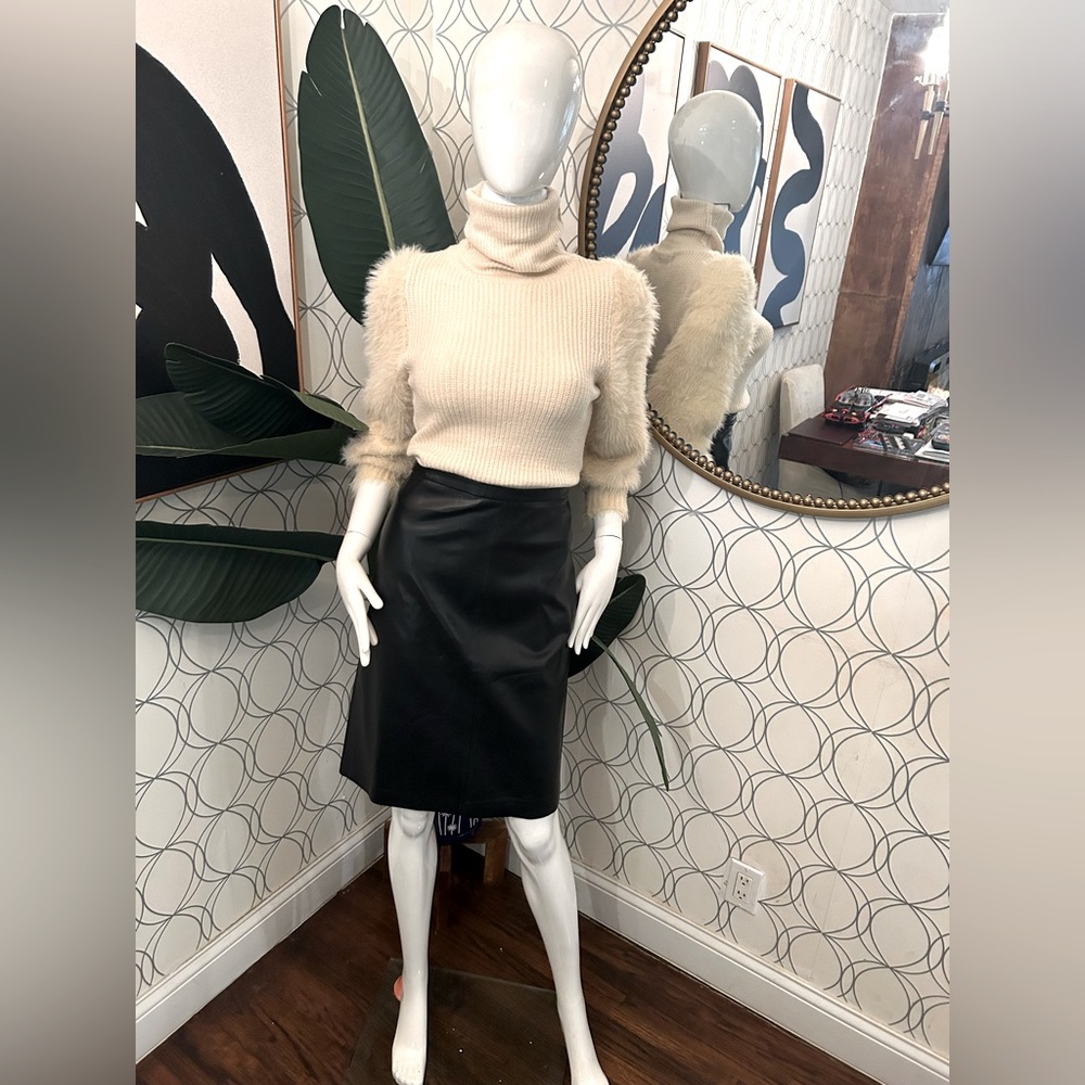 Faux leather skirt